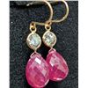 Image 1 : 10K(1.7G), RUBY (7CT)EARRING, SUGGESTED RETAIL VALUE $1600