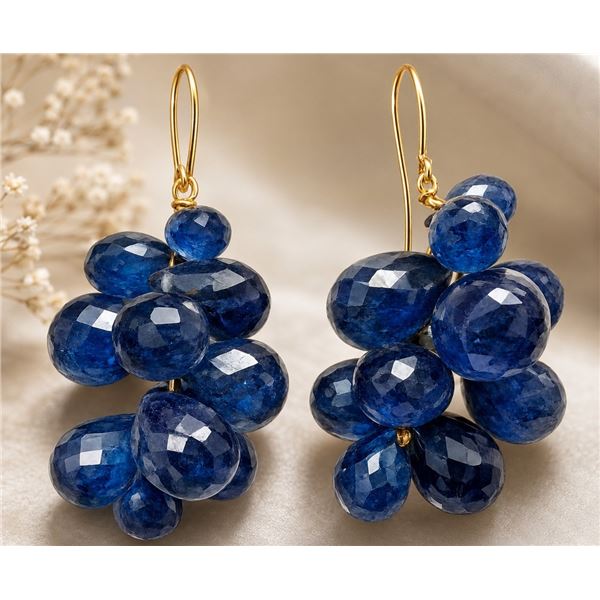 10K(7.14G), BLUE SAPPHIRE (34CT) EARRING, SUGGESTED RETAIL VALUE $1400