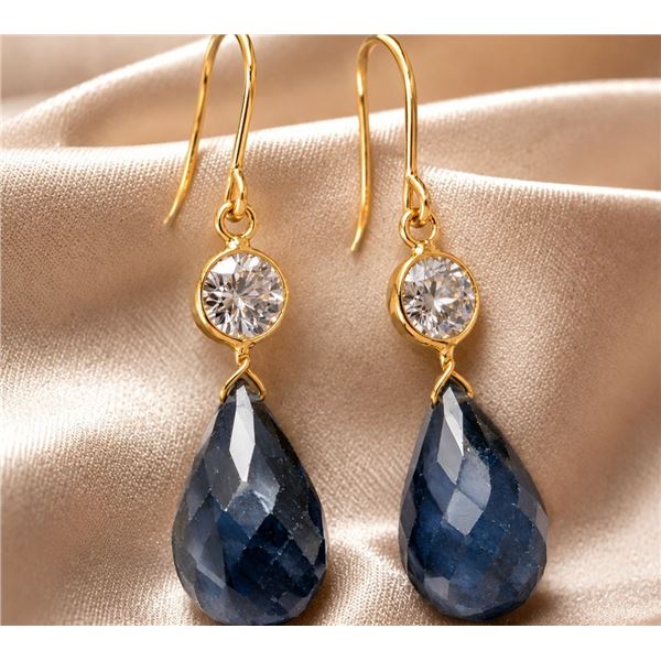 10K(1.77G), BLUE SAPPHIRE (APP 6.5CT) EARRING, SUGGESTED RETAIL VALUE $1200