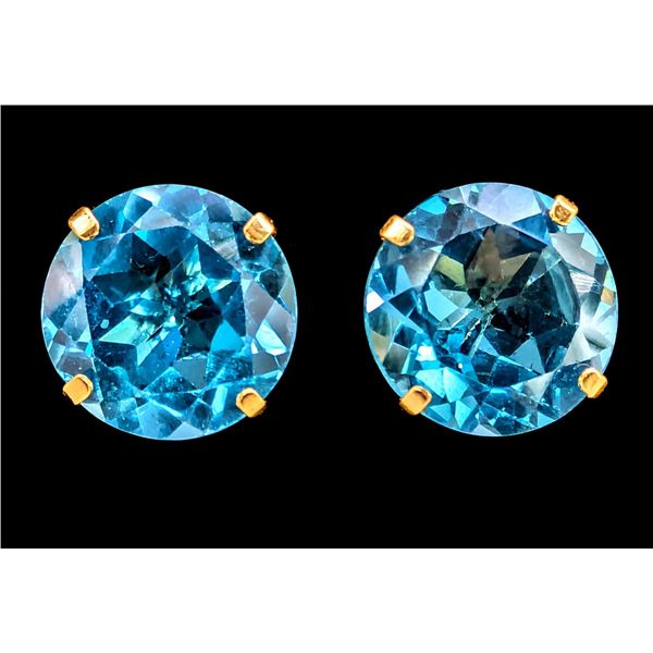 14K(0.98G), BLUE TOPAZ (4.5CT) EARRING, SUGGESTED RETAIL VALUE $1000