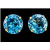 Image 1 : 14K(0.98G), BLUE TOPAZ (4.5CT) EARRING, SUGGESTED RETAIL VALUE $1000