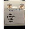 Image 2 : 14K(0.98G), BLUE TOPAZ (4.5CT) EARRING, SUGGESTED RETAIL VALUE $1000