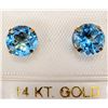 Image 1 : 14K BLUE TOPAZ (2.14CT) EARRING, SUGGESTED RETAIL VALUE $800
