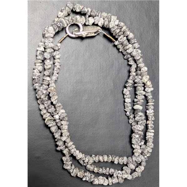 NATURAL DIAMOND (15CT), LAB DIAMOND (0.65CT) NECKLACE 15-16", APPRAISED INSURANCE VALUE $455