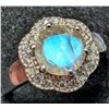 Image 1 : SILVER(4.4G), LABRADORITE (1CT) RING, SUGGESTED RETAIL VALUE $300