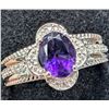 Image 1 : SILVER(4.31G), AMETHYST (1CT)RING, SIZE, SUGGESTED RETAIL VALUE $300