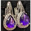 Image 1 : SILVER(4.25G), AMETHYST (2.5CT)EARRING, SUGGESTED RETAIL VALUE $260