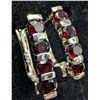 Image 1 : SILVER(3.73G), GARNET (0.8CT) EARRING, SUGGESTED RETAIL VALUE $240