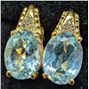 Image 1 : SILVER(3.54G), BLUE TOPAZ (3CT)EARRING, SUGGESTED RETAIL VALUE $240