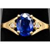 Image 1 : 10K(1.3G), TANZANITE (0.5CT), DIAMOND (0.02CT)RING, SIZE 6.5, SUGGESTED RETAIL VALUE $1600