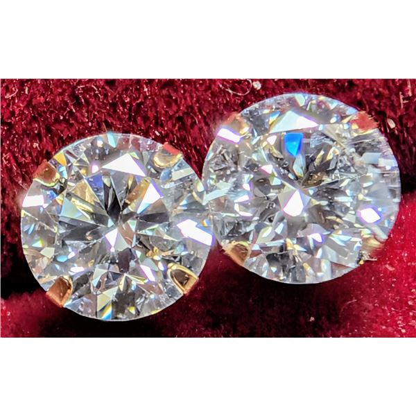14K(0.4G), LAB DIAMOND (0.82CT) EARRING, APPRAISED INSURANCE VALUE $1150