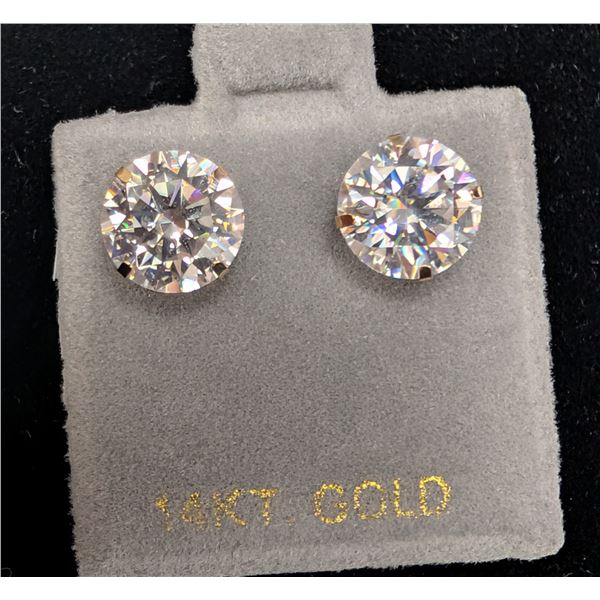 14K(0.7G), MOISSANITE (1.88CT) EARRING, SUGGESTED RETAIL VALUE $800
