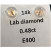 Image 3 : 14K BLUE LAB DIAMOND (0.48CT) EARRING, SUGGESTED RETAIL VALUE $800