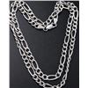 Image 1 : SILVER(15.38G), HOLLOW STYLE RHODIUM PLATED CHAIN 20", SUGGESTED RETAIL VALUE $460