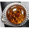 Image 1 : SILVER(6.99G), AMBER RING, SUGGESTED RETAIL VALUE $400