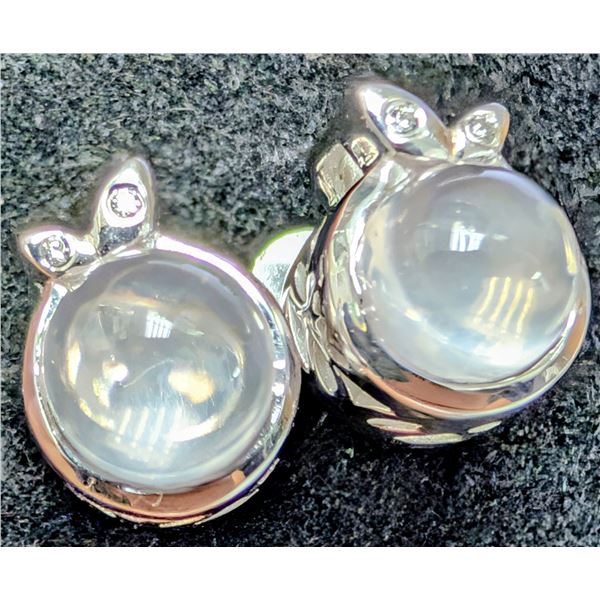 SILVER(4.68G), GENUINE GEMSTONE EARRING, SUGGESTED RETAIL VALUE $280