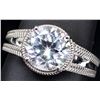Image 1 : SILVER(4.74G), WHITE TOPAZ (2CT) RING, SUGGESTED RETAIL VALUE $280