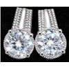 Image 1 : SILVER(4.54G), WHITE TOPAZ (2CT) EARRING, SUGGESTED RETAIL VALUE $280