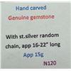 Image 3 : SILVER(APP 15G), JADEITE NECKLACE 16-22", SUGGESTED RETAIL VALUE $240