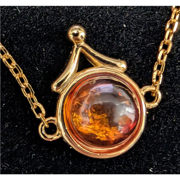 SILVER(2.15G), AMBER BRACELET 7.5"
