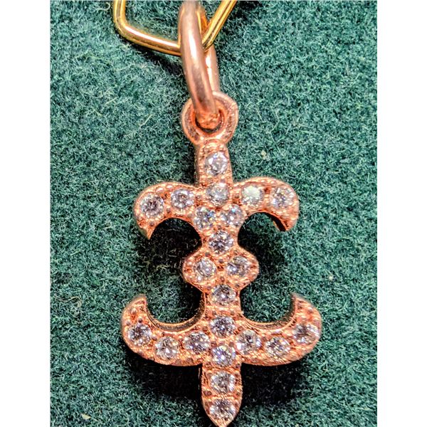 CZ ROSE GOLD PLATED PENDANT