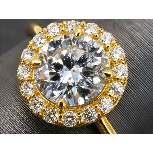 10K(1.6G), LAB DIAMOND (1.36+0.4CT)RING, SIZE 6.75, APPRAISED INSURANCE VALUE $3160