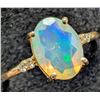 Image 1 : 10K(1.5G), OPAL (1.5CT), DIAMOND (0.06CT)RING, SIZE 7, SUGGESTED RETAIL VALUE $2400