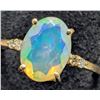 Image 3 : 10K(1.5G), OPAL (1.5CT), DIAMOND (0.06CT)RING, SIZE 7, SUGGESTED RETAIL VALUE $2400