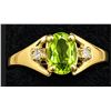 Image 1 : 10K(1.3G), PERIDOT (0.5CT), DIAMOND (0.02CT)RING, SIZE 6.5, SUGGESTED RETAIL VALUE $1600