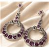 Image 2 : SILVER(18G), GARNET (APP 4CT)EARRING, SUGGESTED RETAIL VALUE $1000