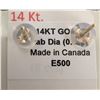 Image 2 : 14K LAB DIAMOND (0.5CT)EARRING, SUGGESTED RETAIL VALUE $1000