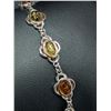 Image 2 : SILVER(7.2G), AMBER BRACELET 7-7.5'', SUGGESTED RETAIL VALUE $420