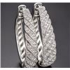Image 1 : SILVER(14.15G), CZ HOOP EARRING, SUGGESTED RETAIL VALUE $420