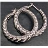 Image 2 : SILVER(14.15G), CZ HOOP EARRING, SUGGESTED RETAIL VALUE $420