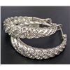 Image 3 : SILVER(14.15G), CZ HOOP EARRING, SUGGESTED RETAIL VALUE $420
