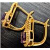 Image 2 : SILVER(4.58G), AMETHYST (3CT) EARRING, SUGGESTED RETAIL VALUE $320