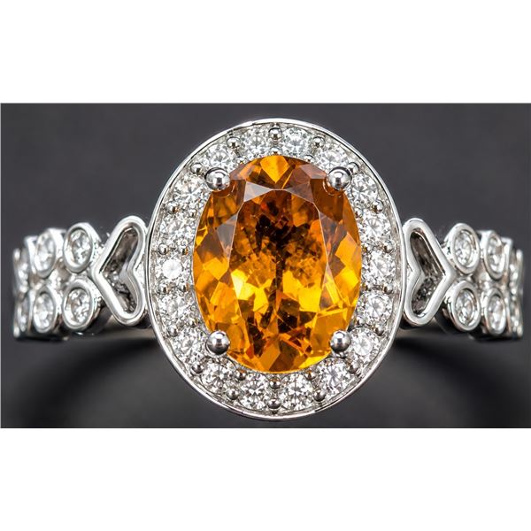 SILVER(5.42G), CITRINE (1.5CT)RING, SIZE, SUGGESTED RETAIL VALUE $320