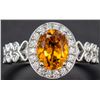 Image 1 : SILVER(5.42G), CITRINE (1.5CT)RING, SIZE, SUGGESTED RETAIL VALUE $320