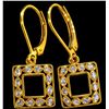 Image 2 : SILVER(2G), NATURAL DIAMOND LATTICE DESIGN (0.12CT) EARRING, SUGGESTED RETAIL VALUE $240