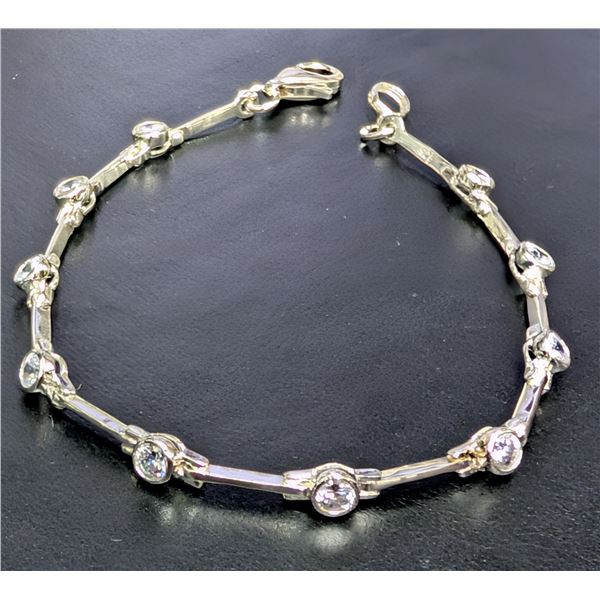 SILVER(4.35G), CZ BRACELET 7"