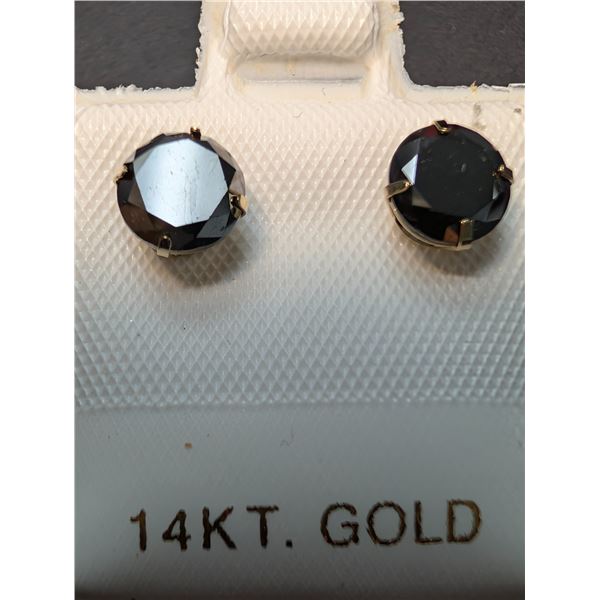 14KBLACK DIAMOND (1.55CT)EARRINGS, SUGGESTED RETAIL VALUE $1200