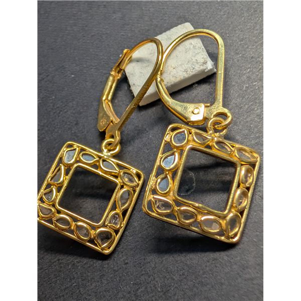 SILVER(2G), ROSE CUT (0.12CT)EARRINGS, SUGGESTED RETAIL VALUE $240