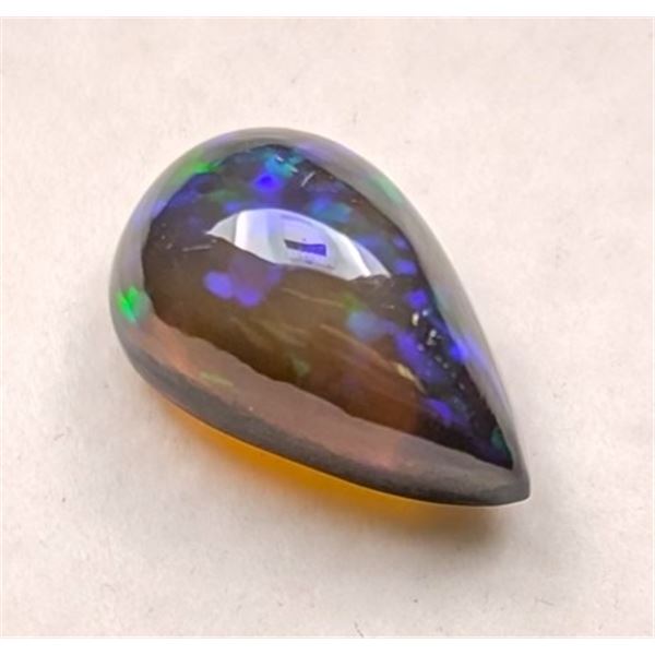 4.42 CT CERTIFIED BLACK OPAL GEMSTONE ($2,210 APPRAISAL)