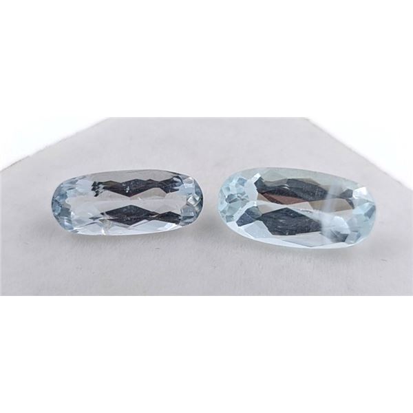 6.65 CT CERTIFIED AQUAMARINE GEMSTONE PAIR ($6,150 APPRAISAL)