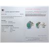 Image 3 : 2.4 CT CERTIFIED SILVER EMERALD GEMSTONE EARRINGS ($1,376 APPRAISAL)