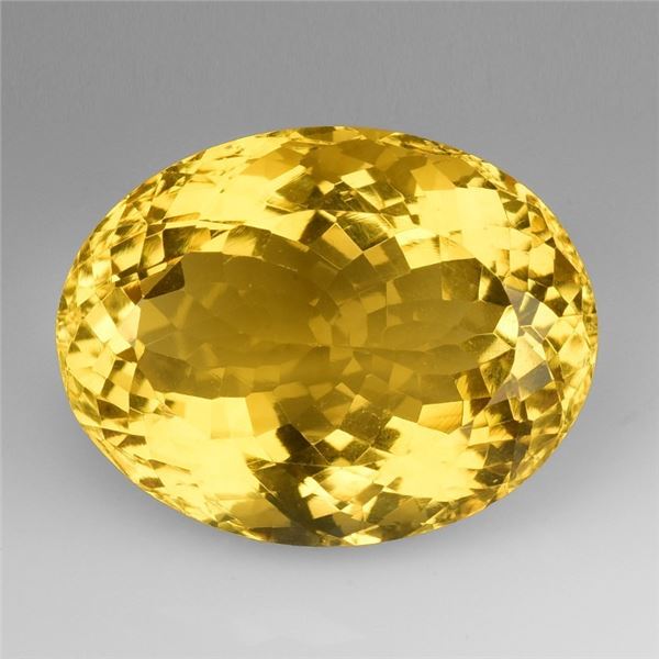 29.42 CT CERTIFIED GOLDEN CITRINE GEMSTONE ($3,350 APPRAISAL)