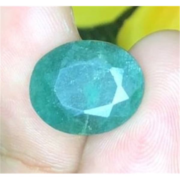 6.55 CT CERTIFIED BRAZILIAN EMERALD GEMSTONE ($5,000 APPRAISAL)