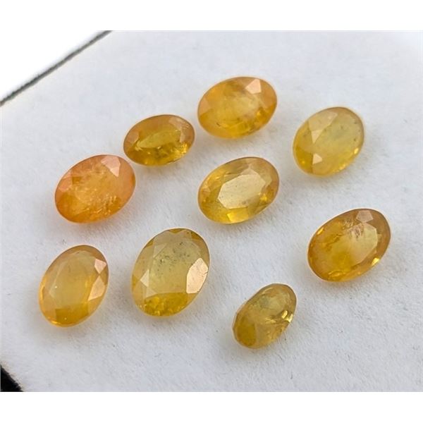 8.78 CT CERTIFIED KASHMIR YELLOW SAPPHIRE GEMSTONE PARCEL ($5,350 APPRAISAL)