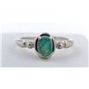 Image 1 : 3.1 CT CERTIFIED SILVER EMERALD GEMSTONE RING ($1,385 APPRAISAL)
