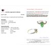 Image 3 : 3.1 CT CERTIFIED SILVER EMERALD GEMSTONE RING ($1,385 APPRAISAL)